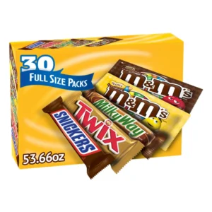 【New user benefits】M&M’s, Snickers and More Chocolate Candy Bars, Variety Pack, 30-count